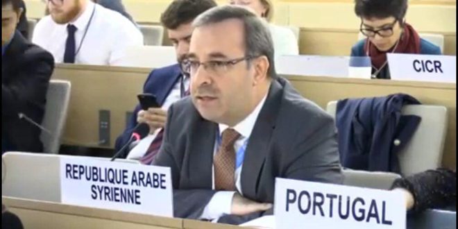 Syrie / L’ambassadeur Ala: Le CDH doit renoncer à la soumission aux pressions des pays occidentaux visant à imposer des mesures coercitives et unilatérales