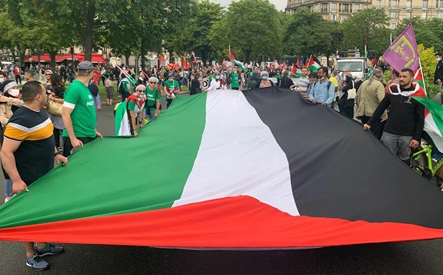 «Stop annexion»: des manifestants à Paris dénoncent les plans israéliens d’annexer des pans de la Cisjordanie – images