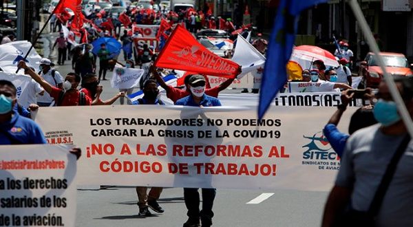 Manifestation au Panama : « Les travailleurs ne peuvent pas porter le fardeau de la crise COVID-19 »