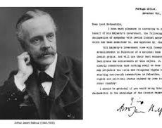 103 ans après, des Palestiniens attaquent la Grande-Bretagne en justice pour la déclaration Balfour