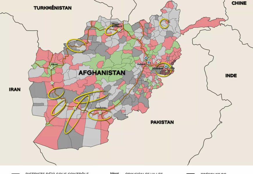 La carte de l’Afghanistan ne trompe pas : l’avancée talibane semble inexorable