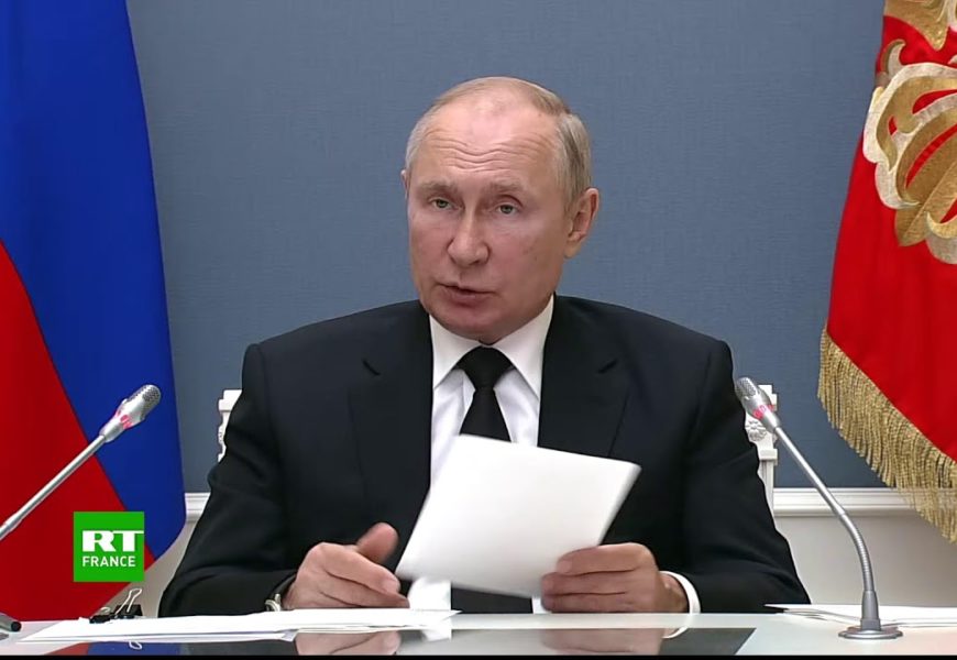 Vladimir Poutine prend la parole au XIIIe sommet des BRICS
