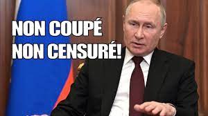 Discours de Poutine en entier non censuré et non coupé. ( Ce que vous ne verrez pas sur les réseaux)